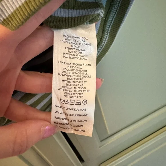 Anthropologie Striped Puff Sleeve Striped Tee - Picture 5 of 5